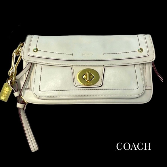 Coach Handbags - Coach Vintage white bag oversized clutch